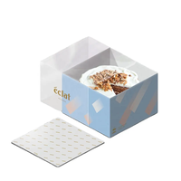 Support Logo Impression Pliable Gâteau Cupcake Biscuit Kraft Papier Boîte Alimentaire Douce Donut Dessert Pâtisserie Boîte