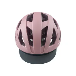 Helm sepeda dengan lampu Led untuk dewasa, helm sepeda skuter komuter lampu Led yang dapat dilepas untuk pria dan wanita