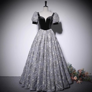 Evening Gown Women Ball Gown Sweetheart Neckline Embroidered Organza Black Formal Dress For Events - Product Image 1