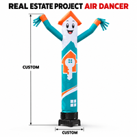 Ballon publicitaire gonflable Air Dancer pour projets immobiliers en gros, idéal pour attirer l'attention à l'entrée, guider les visiteurs et diffuser des messages publicitaires.