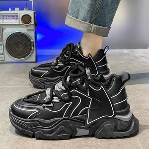 Chaussures Chunky pour Hommes en Cuir PU de Haute Qualité, Baskets de Course Tendance Style 'Dad Sneakers', Chaussures Décontractées de Marche, Chaussures à Lacets Style 'Board Shoes', Vente en Gros - Product Image 6