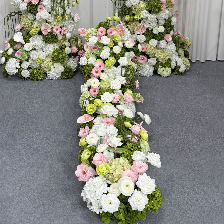 Chemin de table à deux fleurs