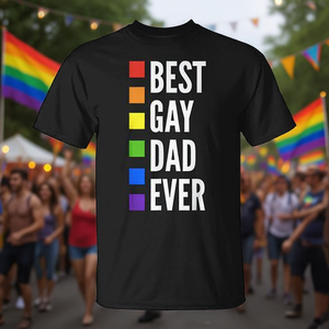 Camiseta con estampado de arcoíris del Orgullo Gay para hombre, manga corta, cuello redondo, para adultos, con serigrafía, actividades promocionales - Product Image 3