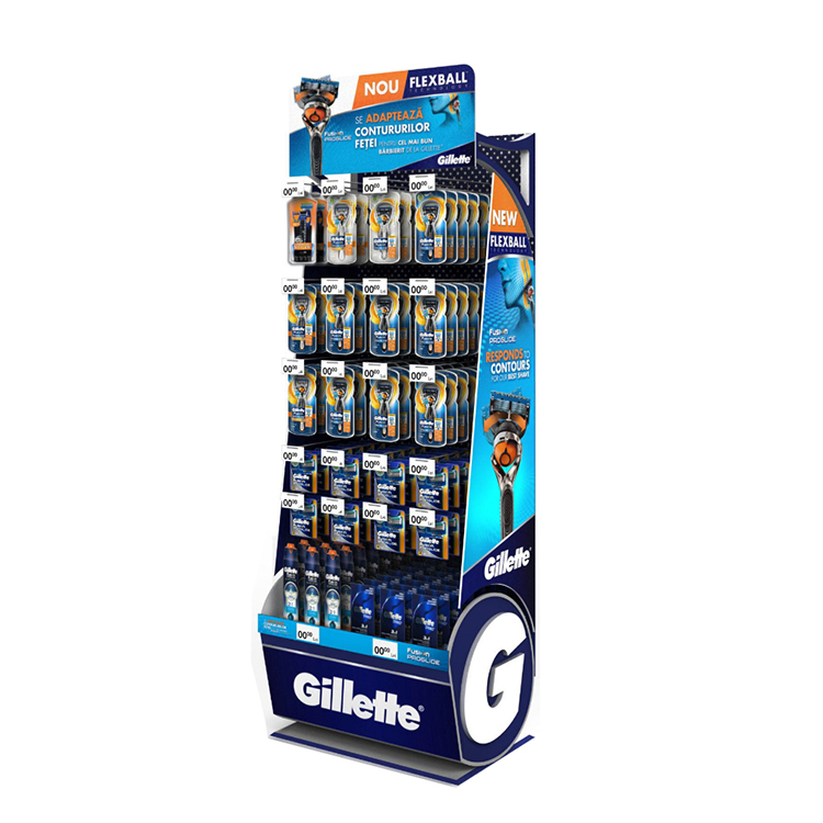 Customized Demountable Metal Pegboard Display Stands Supermarket Display Rack With Hooks for Shavers — view 3