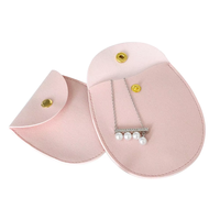 Pochettes à bijoux en microfibre gaufrée à boutons-pression, sacs en velours multicolores pour boucles d'oreilles et bagues, directement de l'usine