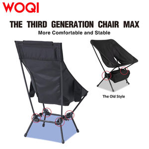 WOQI Chaise de plage réglable à grand dossier haut pour adulte Chaise pliante à dos adaptée à la randonnée, aux voyages et à la pêche - Product Image 5