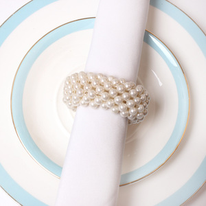 Anneaux <span class=keywords><strong>de</strong></span> <span class=keywords><strong>serviette</strong></span> en alliage tissé avec perles, style occidental, <span class=keywords><strong>pour</strong></span> mariage, anneau <span class=keywords><strong>de</strong></span> <span class=keywords><strong>serviette</strong></span> perlé, anneau <span class=keywords><strong>de</strong></span> <span class=keywords><strong>serviette</strong></span> élastique, utilisation au restaurant, vente en gros - Product Image 3