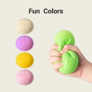 Jouet anti-stress amusant en forme de dumpling coloré, jouet sensoriel à presser pour soulager l'anxiété, jouet géant en forme de dumpling avec cuiseur <span class=keywords><strong>vapeur</strong></span> - Product Image 4