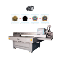 Printer Inkjet UV Flatbed Ricoh HC-1612 dengan Sistem Penentuan Posisi Visual, Model Industri Baru untuk Pencetakan Plastik Badge Semi-Otomatis