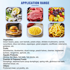 Machine de cuisine industrielle, équipement de lit fluidisé IQF, <span class=keywords><strong>congélateur</strong></span> rapide pour la transformation des aliments crus et des fruits - Product Image 4