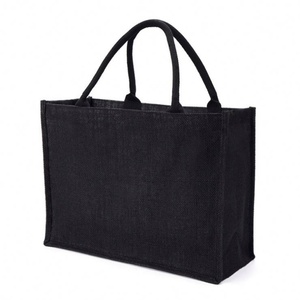 Sac de shopping en jute réutilisable et écologique, grande capacité, design élégant et sobre - Product Image 4