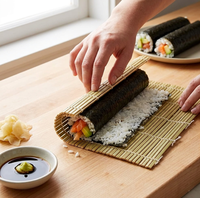 Tapis à sushi jetable en bambou biodégradable pour restaurant de sushi