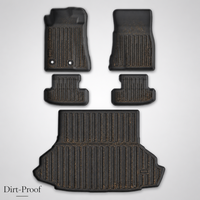 Tapis de voiture TPE antidérapants de luxe, ensemble complet de 5 pièces, épaisseur 2,5 mm, pour Ford Mustang 2015-2024 (conduite à gauche)