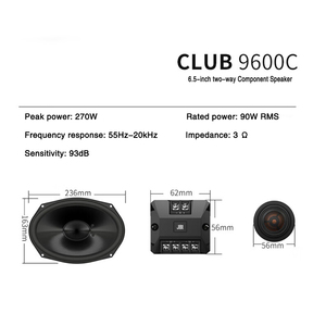 JBI CLUB 9600C Altavoces de Audio para Auto de 6x9 Pulgadas, 12V, Bobina Simple, Dos Vías, Subwoofer - Product Image 4