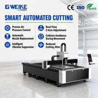 Machine de découpe laser fibre CNC numérique IA automatique haute vitesse 3 axes 3KW/6KW pour tôles, avec mise au point automatique