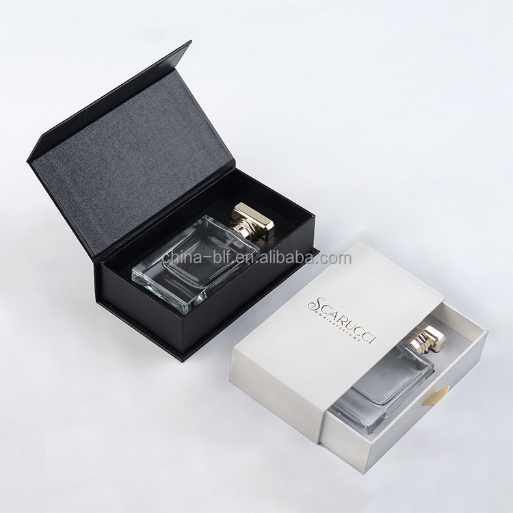 Customized Logo Luxury Black 30ML 50ML Drawer Magnetic Style EVA Foam Glass Bottle Perfume Boxes