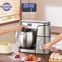Batteur sur socle électrique 2000W conforme ROHS, bol en acier inoxydable, 12L, pour boulangeries, pétrin pour aliments et pâte à pain