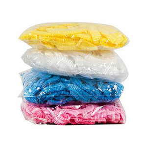 Bonnes affaires : Bonnets <span class=keywords><strong>de</strong></span> douche personnalisés en plastique transparent, ajustables et élastiques, longs, jetables, pour adultes, doux, style mignon, imperméables - Product Image 4