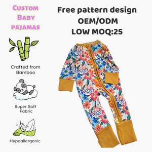 Pijama <span class=keywords><strong>de</strong></span> Bebé con Certificación Oeko-Tex, 95% Bambú, <span class=keywords><strong>5</strong></span>% Elastano, Suave, Hipoalergénico, con Cierre - Product Image 1