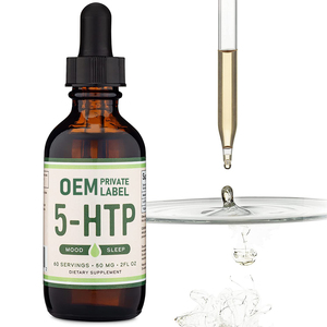 Mélatonine <span class=keywords><strong>5</strong></span> Gouttes liquides <span class=keywords><strong>HTP</strong></span> Supplément d'aide au sommeil cérébral pour l'humeur Relaxation du sommeil Liquide plus rapide pour rester endormi pour adultes OEM - Product Image 6