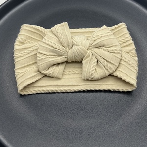 Diadema con nudo <span class=keywords><strong>de</strong></span> nailon suave para niñas recién nacidas, accesorio para el cabello infantil, lazos para el cabello, envoltura elástica para bebé - Product Image 4