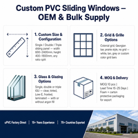 Ventana Corredera de PVC Blanca, Doble Acristalamiento, Insonorizada, Ahorro de Energía, para Viviendas, Apartamentos, Hoteles, Venta al Por Mayor Directa de Fábrica