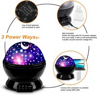 Veilleuse LED pour enfants 8 multicolores 3d projecteur pour enfants Entrepôt Usb étoile rotative ciel étoilé étoile