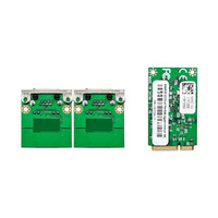 Tarjeta de Red Industrial Interna SUNWEIT MiniPCIe I210-T2, Doble Puerto Ethernet/RJ45 Gigabit, para Expansión NAS