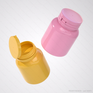 Bouteilles de pilules en plastique de 80 ml, flacons pharmaceutiques en PET pour capsules, flacons pour médicaments, vitamines et compléments alimentaires - Product Image 4