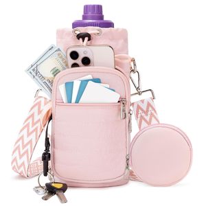 <b>Water</b> <b>Bottle</b> Carrier with Strap <b>Water</b> <b>Bottle</b> <b>Holder</b> with Strap <b>Water</b> <b>Bottle</b> Carrier Bag with Phone Pocket <b>for</b> <b>Walking</b> Hiking - Product Image 6