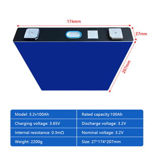 3,2 В 100ah 106ah135ah призматическая литиевая батарея 100Ah для литиево-ионной солнечной батареи 12 В Lifepo4 100ah глубокий цикл - Product Image 2