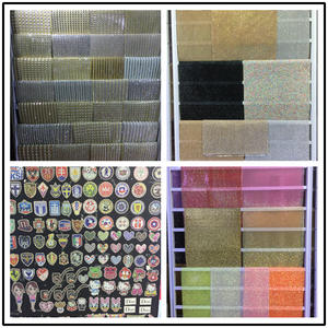 Accesorios Bling de China de alta calidad 24*40cm Autoadhesivo Parte posterior plana Hot Fix Rhinestone Sheet Lentejuelas - Product Image 6