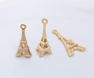Francese 14k oro placcato rame torre <span class=keywords><strong>Eiffel</strong></span> ciondoli ciondoli collana fai da te bracciale orecchini - Product Image 1