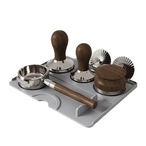 <b>Silicone</b> Coffee Tamper Mat Non Slip Flat Gray Coffee Tool <b>Pad</b> For Espresso Making - Product Image 1