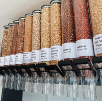 Distributeur de nourriture en vrac Ecobox Seeds Grain, distributeur de bonbons, bac à gravité, noix, noix de cajou, pistaches, distributeur de nourriture en plastique pour magasin