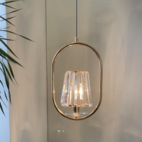 Luminaire suspendu en cristal au plafond, abat-jour pour décoration de maison, cube en cristal, lampes suspendues pour restaurant, hôtel, hall