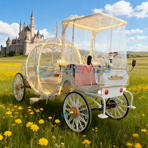 Electric/Horse-drawn Pumpkin Horse Carriage for Sale Wedding Sightseeing Christmas Antique Horse Drawn Carriage Rain Curtain - Product Image 1