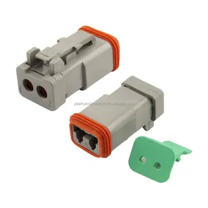 DEUTSCH 2 Pin DT Connector Waterproof Electrical Female Auto Connector DT06-2S Automotive Gx12 8 Pin Connector Female Panel