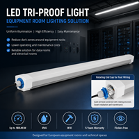 Luminaire linéaire étanche IP65 en aluminium avec dissipateur de chaleur, lumière du jour 6000K, garantie 5 ans, pour éclairage de rack de centre de données