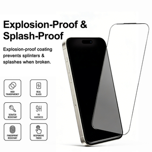 ฟิล์มกันรอยหน้าจอคุณภาพสูง ความแข็ง 9H สำหรับ iPhone 11 <span class=keywords><strong>12</strong></span> 13 14 15 16 17 18 <span class=keywords><strong>Pro</strong></span> <span class=keywords><strong>Max</strong></span> ฟิล์มกันรอยระดับ<span class=keywords><strong>มือ</strong></span>อาชีพ - Product Image 3