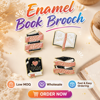 Broches décoratives en émail à thème de livres de dessins animés pour enseignants, étudiants, sacs à dos, vêtements, sacs, vestes, cadeaux éducatifs