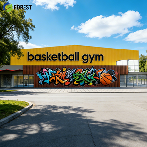 Innovative Steel <b>Frame</b> Basketball Sports Complex Industrialized Prefab Building Structure Global Supplier - Product Image 1