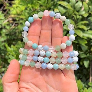 Bracelet en pierre naturelle avec perles de verre colorées pour la pratique de la gratitude, livraison rapide dans le monde entier, support audit usine - Product Image 2