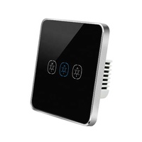 Interrupteurs muraux tactiles intelligents Tuya Smart Life Home Zigbee 3.0 sans fil neutre, 3 gangues, norme UK EU
