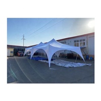 Tente de réception extérieure en PVC extensible blanche 12m x 6m, durable, portable, avec structure en aluminium, résistante aux UV quatre saisons, >3000mm, pour mariage