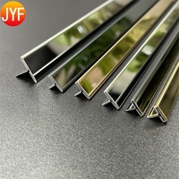 Bandes incrustées en métal M213 décoration en laiton en acier inoxydable profil en t profil de transition en acier inoxydable
