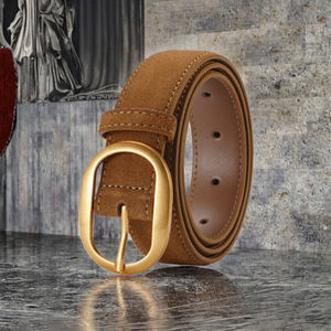 Ceinture de taille vintage pour femme en cuir véritable et daim, avec boucle ardillon en alliage, style denim, sur mesure, haute qualité - Product Image 3