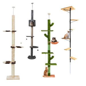 Grande tour à <span class=keywords><strong>chat</strong></span> XXL de luxe moderne <span class=keywords><strong>arbre</strong></span> à <span class=keywords><strong>chat</strong></span> de luxe avec bois sisal lin papier jouets carton emballage inclus - Product Image 1