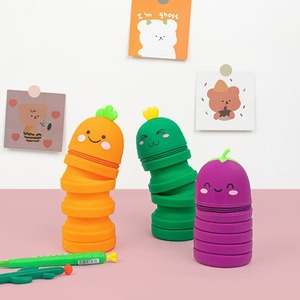 Portalápices telescópico de silicona, serie Vegetal, estuche portátil para lápices para uso escolar y de oficina - Product Image 5