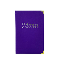 Couverture de menu semi-rigide de haute qualité Reliure élastique Couverture de menu en cuir synthétique Couverture de menu pour boissons pour restaurant